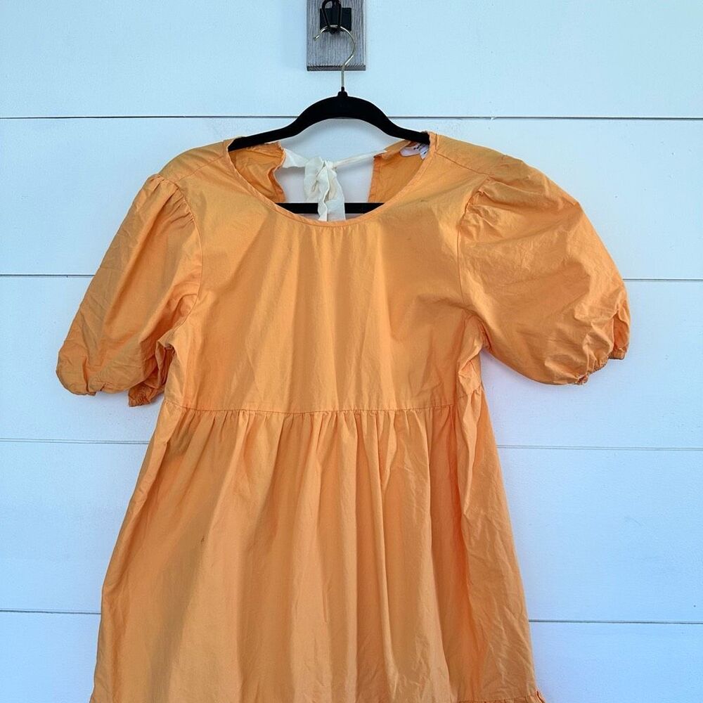 Peter Som Women’s 0 Collective Marigold Tiered MIDI Dress Flawed
